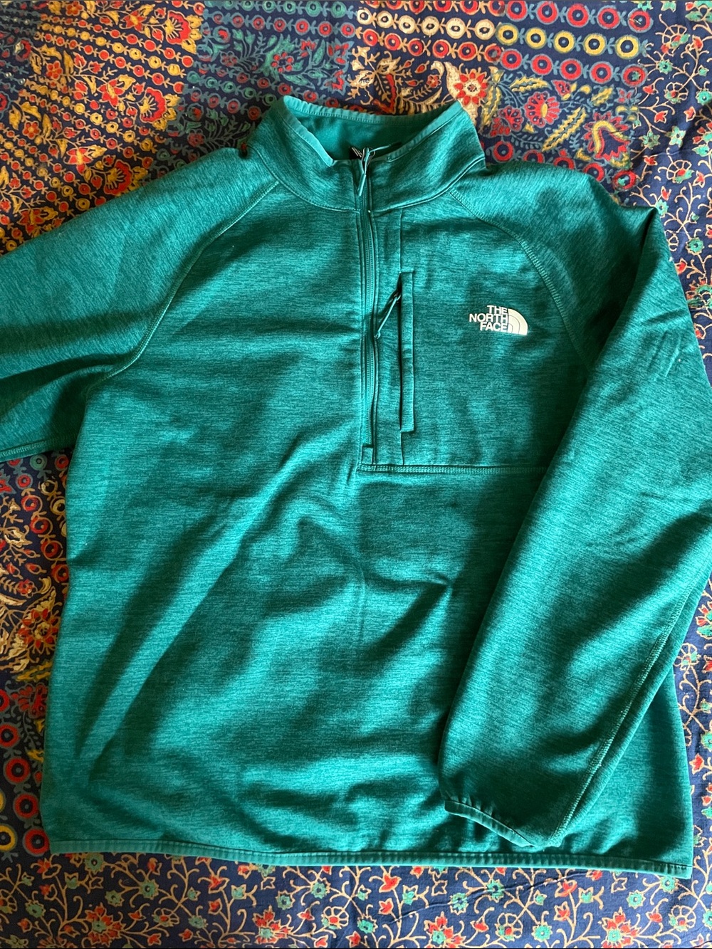 The North Face Men’s Teal Half-Zip Pullover size Large